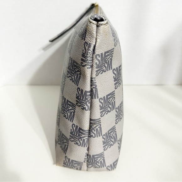 Steve Madden Checked Pattern Zipped Fully Lined Faux Leather Clutch Pouch 🖤🤍 - Picture 4 of 12